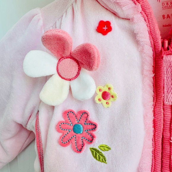 Hallmark Design - Baby Coat Flower Appliqués, Tulle, Back Bow. Size 12-18M - GUC - Picture 4 of 11